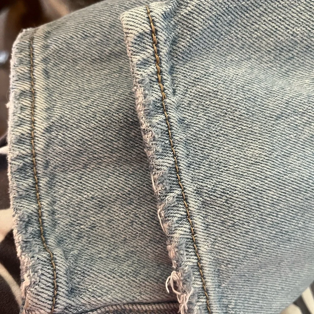 Levi's Premium High Rise Loose Tapered Distressed Denim Jeans